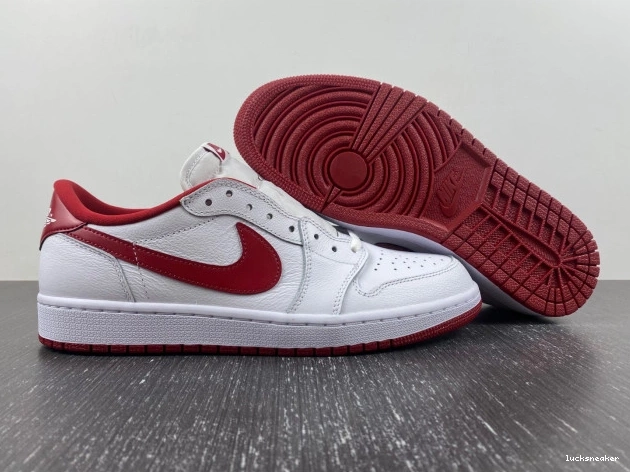 Rep LUCY Red Varsity 705329-101 Retro Low Jordan 1 White 0704